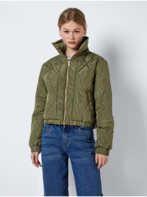 Noisy May Khaki Ladies Quilted Bomber with Collar Noisy May Ziggy - Women