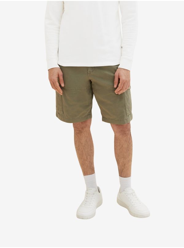 Tom Tailor Khaki Mens Shorts with Pockets Tom Tailor - Men