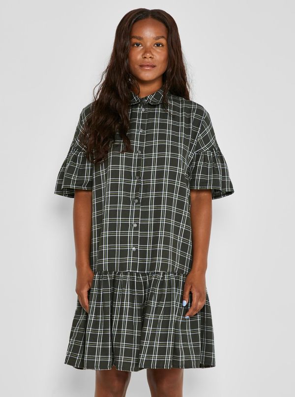 Noisy May Khaki plaid shirt dress Noisy May Erik - Women