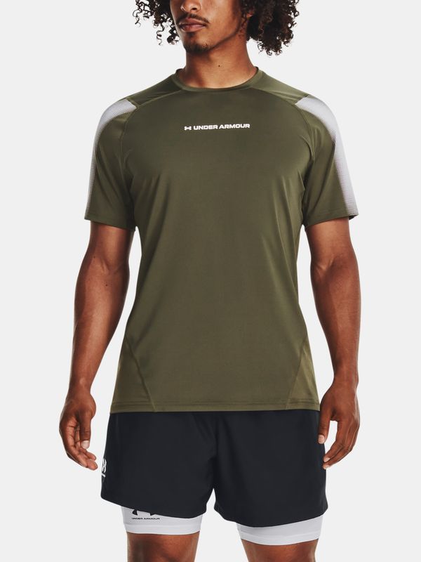 Under Armour Khaki Sports T-Shirt Under Armour UA HG Armour Nov Fitted SS