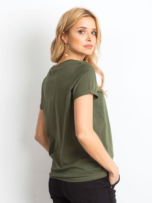 Fashionhunters Khaki Transformative T-shirt