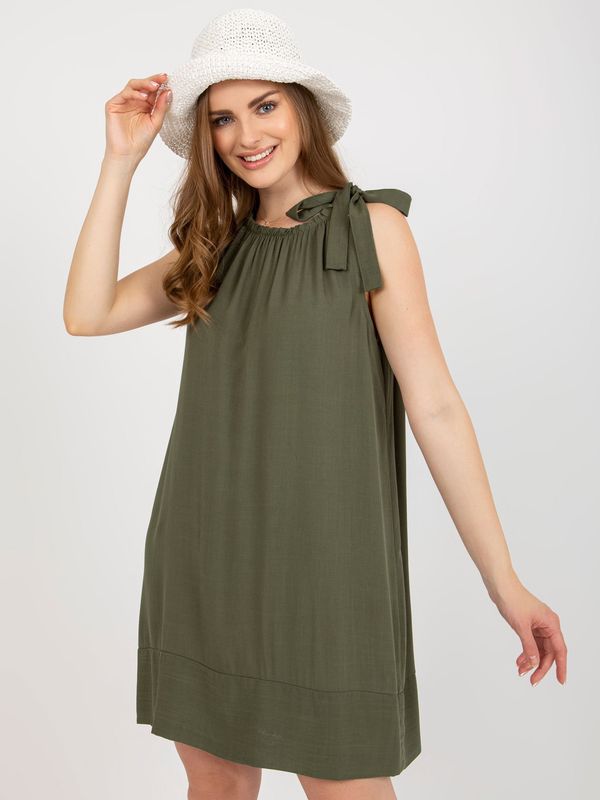 Fashionhunters Khaki viscose sundress OCH BELLA