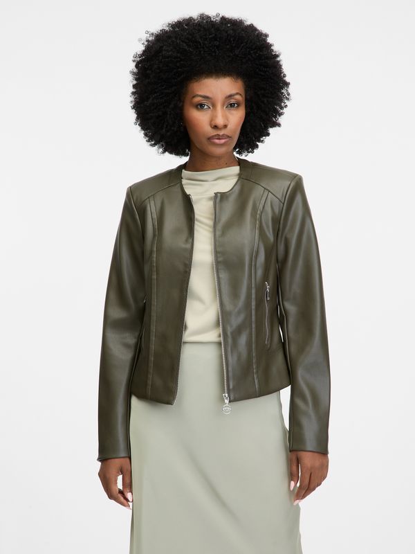 Orsay Khaki women's faux leather jacket ORSAY - Women's