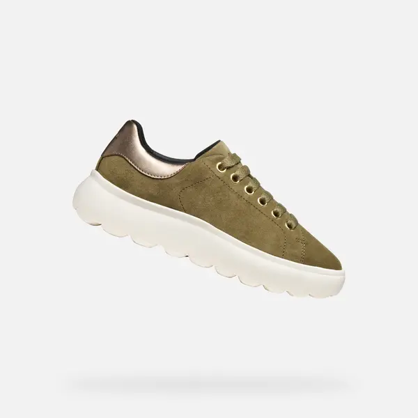 GEOX Khaki Women's Geox Spherica EC4.1 Sneakers - Women's