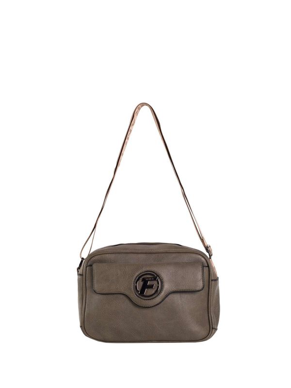 Fashionhunters Khaki Women's Messenger Bag on a Wide Strap