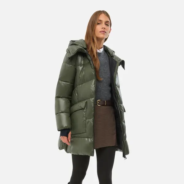 GEOX Khaki Women's Quilted Jacket Geox Serilda - Women's