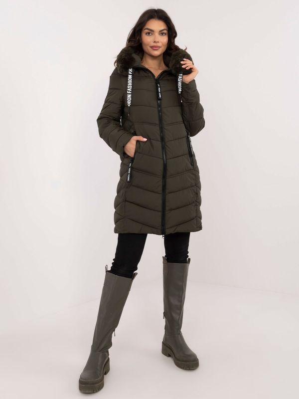 Fashionhunters Khaki women's quilted winter jacket