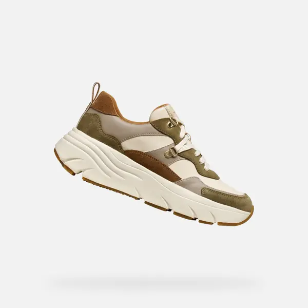 GEOX Khaki women's sneakers Geox Diamanta - Women's