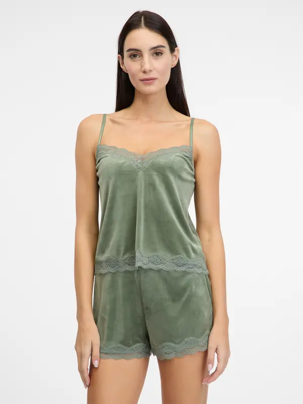Orsay Khaki Women's Suede Pajama Top ORSAY - Women's