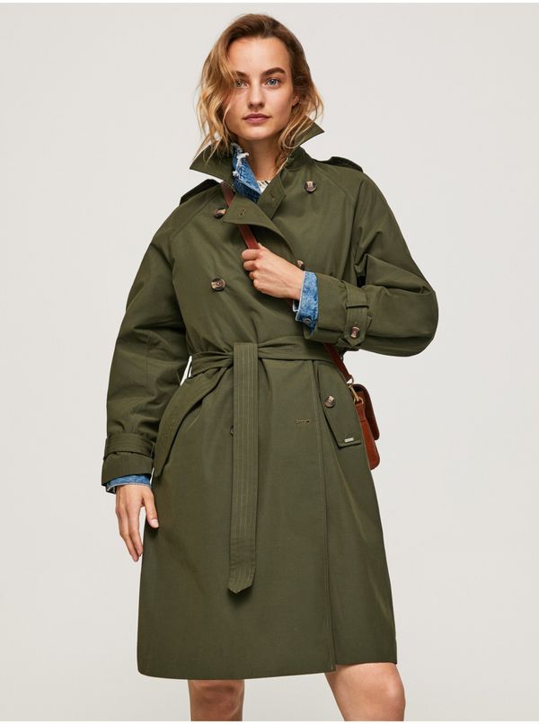Pepe Jeans Khaki women's trench coat Pepe Jeans Ava - Women's