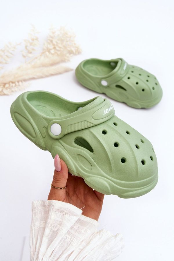 Kesi Kids foam slippers Crocs Green Cloudy