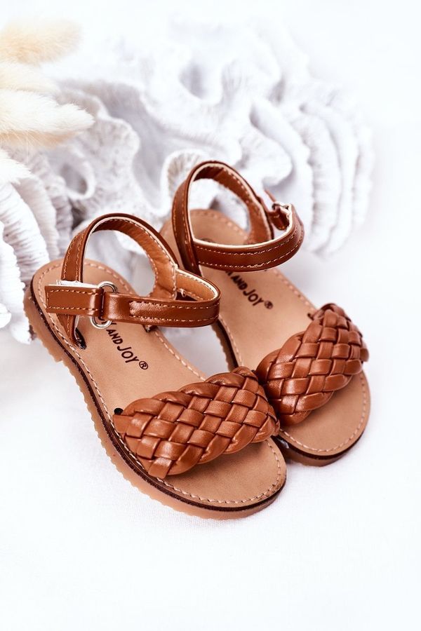 Kesi Kids knitted sandals Camel Bailly