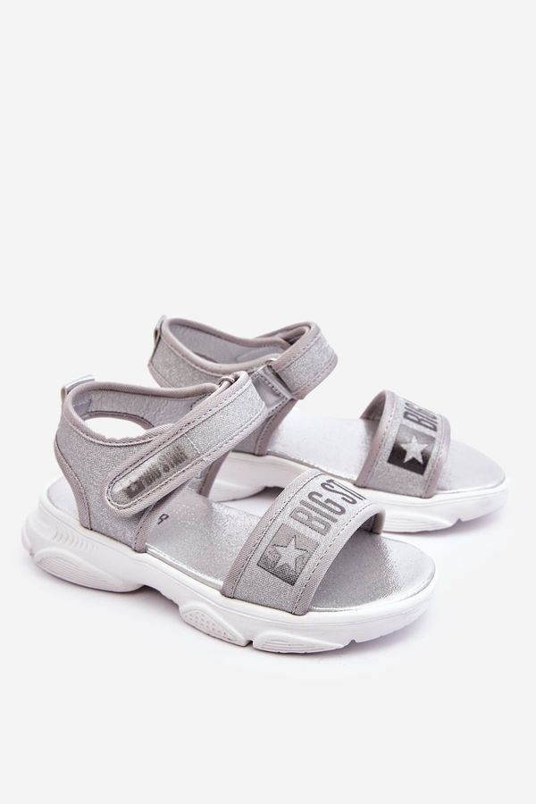 BIG STAR SHOES Kids sandals with Velcro Big Star LL374194 silver