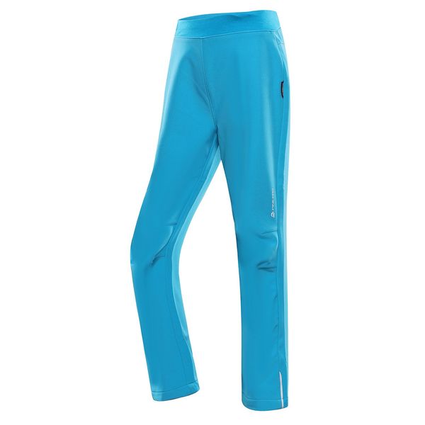 ALPINE PRO Kids softshell pants ALPINE PRO SMOOTO neon atomic blue