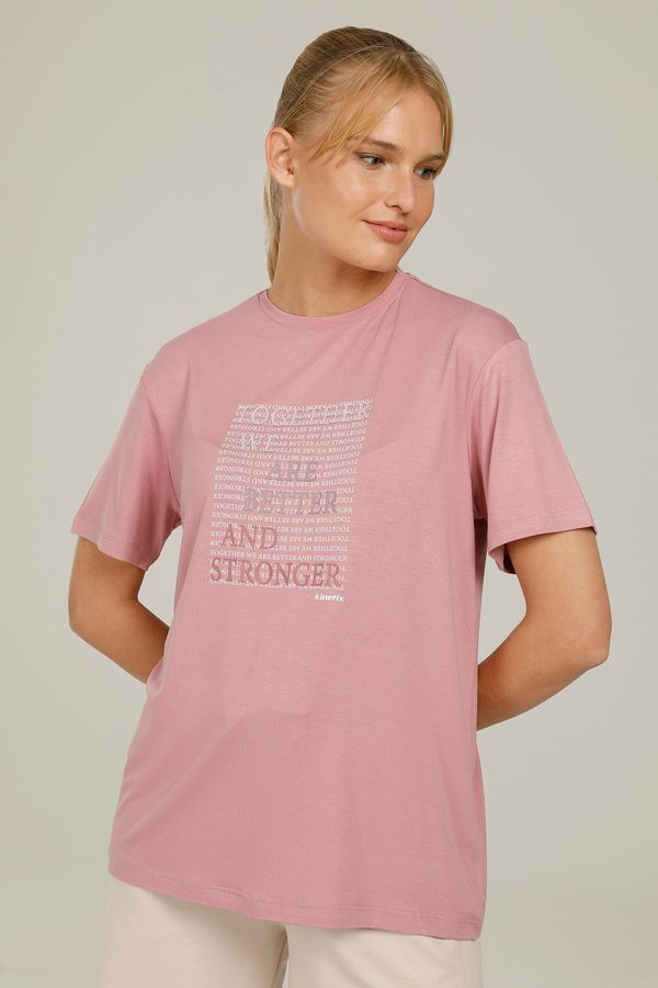 KINETIX KINETIX SN784 LINA SLOGAN T-SHIRT D PINK Woman Sleeve T-Sh