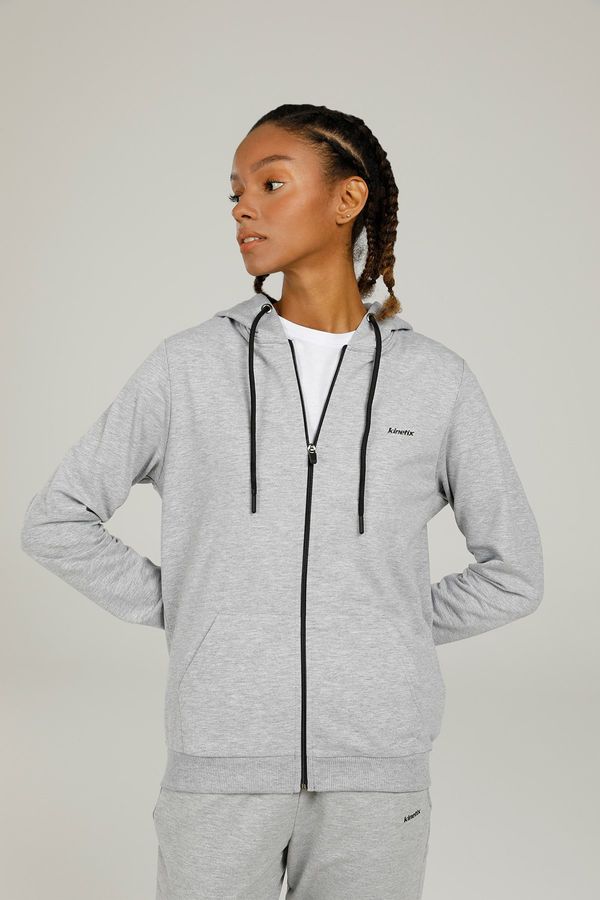 KINETIX KINETIX SN85 BASIC FULL ZIP HOODI GRAY MELANGE Woman 124