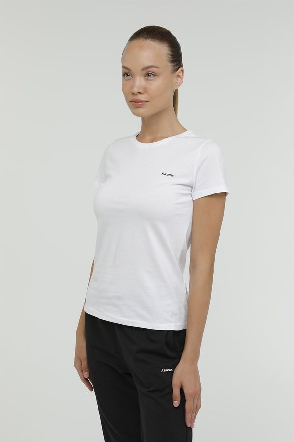 KINETIX KINETIX W-SN226 BASIC C NECK T-SH WHITE Woman Sleeve T-Sh