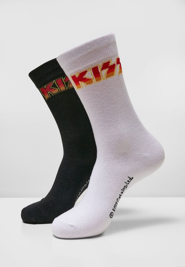 Merchcode Kiss Socks 2-Pack Black/White