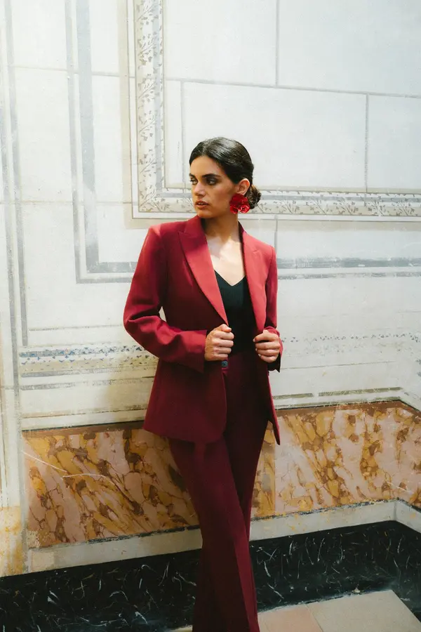 Stylove Klasična ženska jakna - bordo