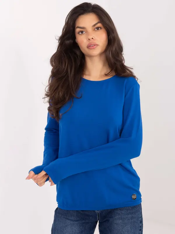 RELEVANCE Kobaltna bluza z dolgimi rokavi