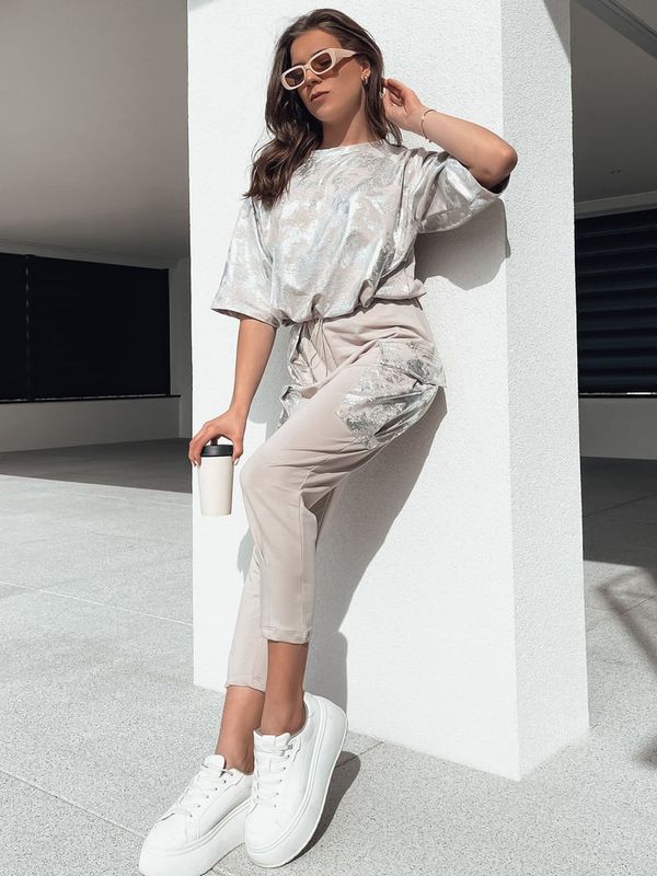 DStreet Komplet damski BIRWEKI beżowy Dstreet