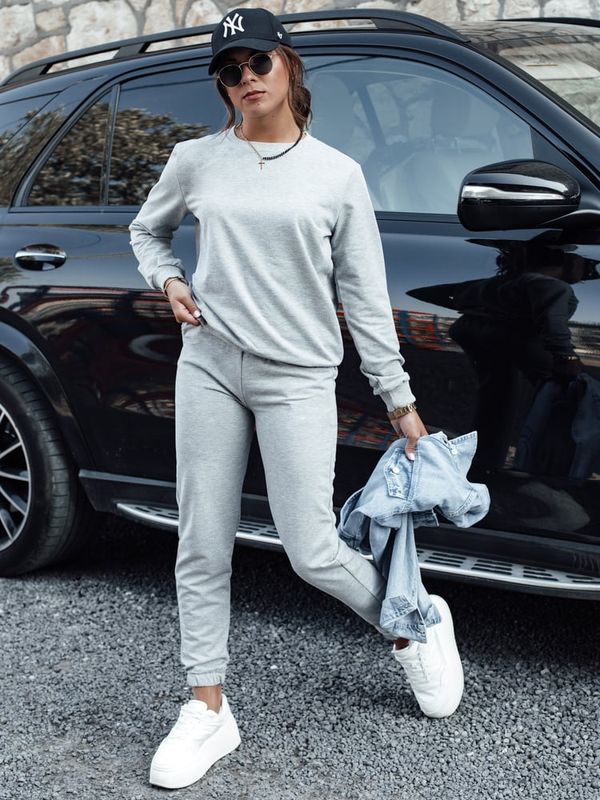 DStreet Komplet damski dresowy MILIAN jasnoszary Dstreet