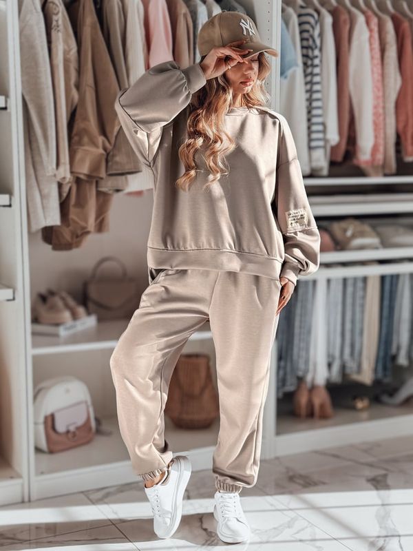DStreet Komplet dresowy damski one size oversizowy DRESIS mokka Dstreet