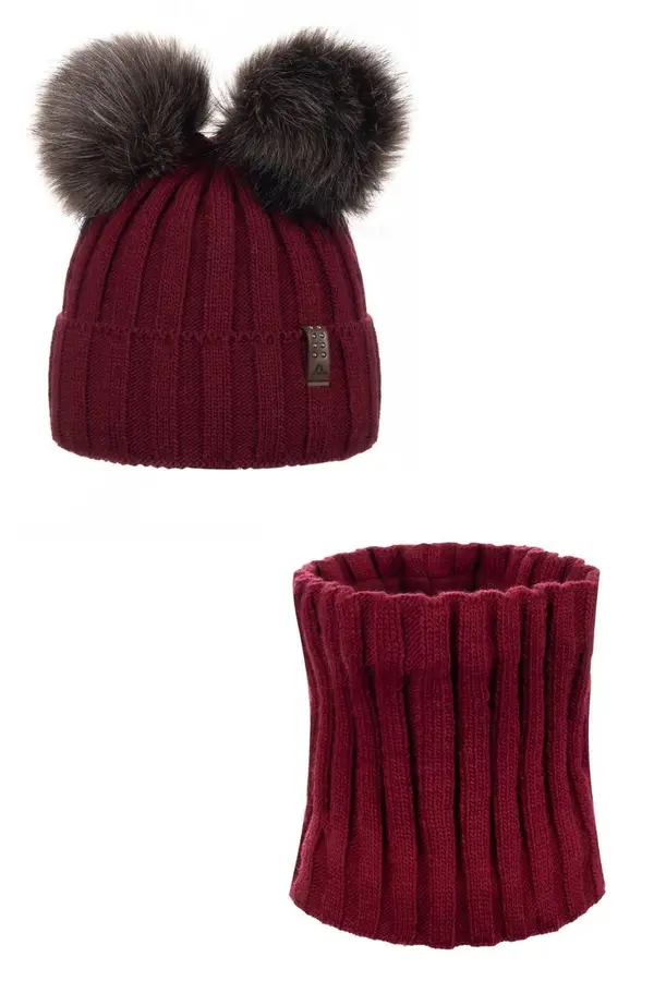 Ander Komplet kape in šala Ander BIANCA - RDEČ