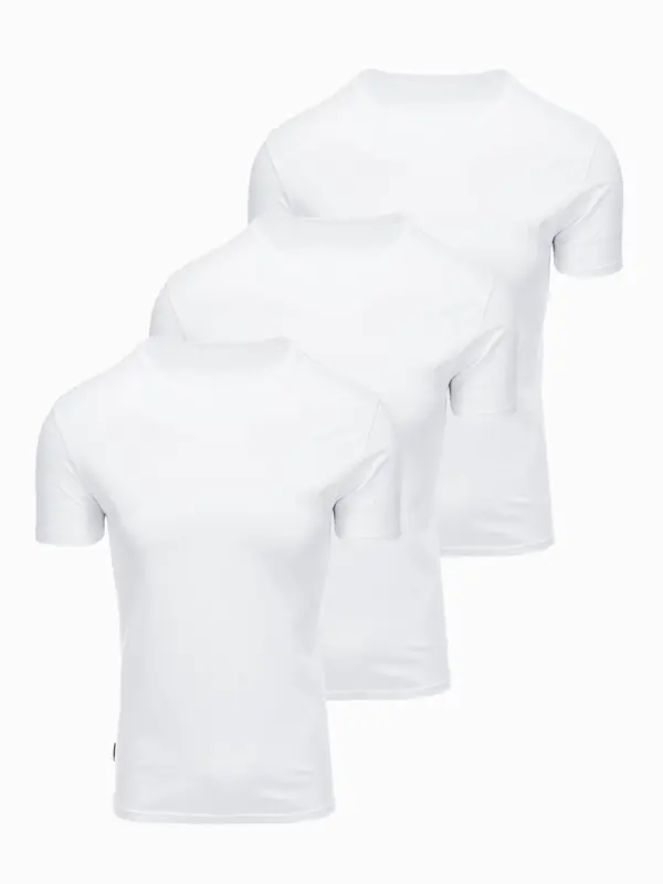 Ombre Komplet moških majic Ombre BASIC - 3x bele