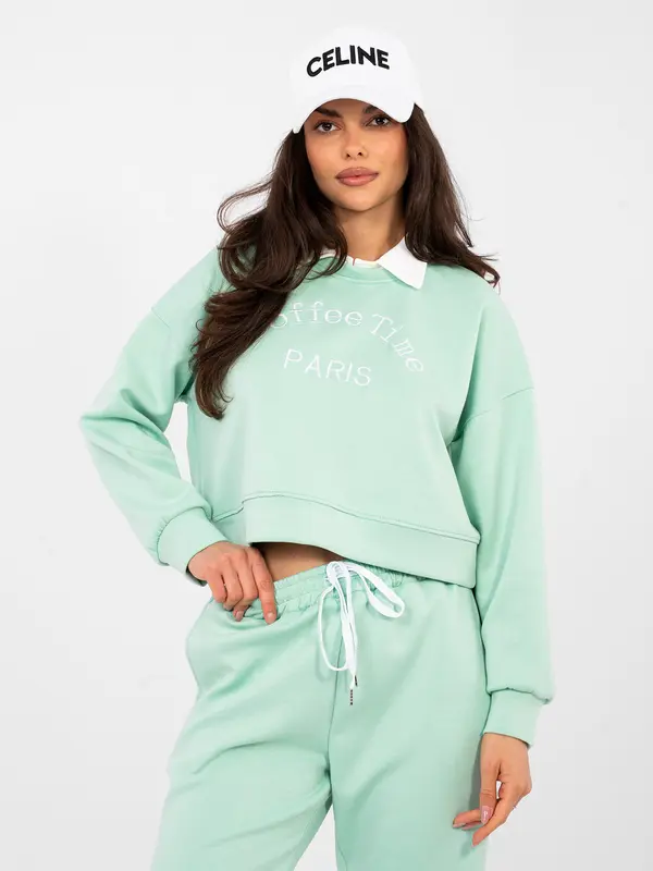 Italy Moda Komplet svetlo zelene jopice in trenirk