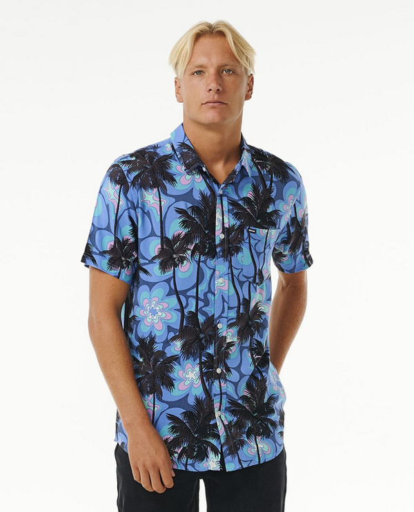 Rip Curl Košile Rip Curl BARREL KILLA S/S SHIRT Blue Yonder