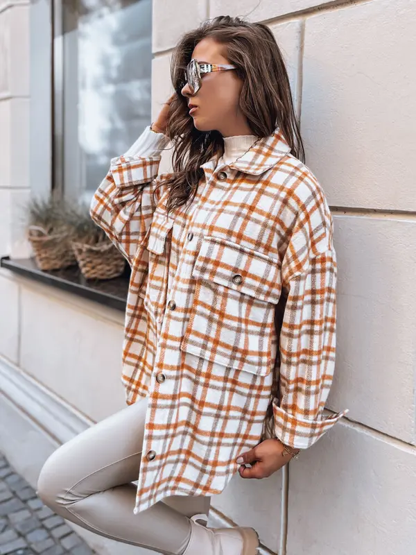 DStreet Koszula/kurtka damska LORI pomarańczowa Dstreet