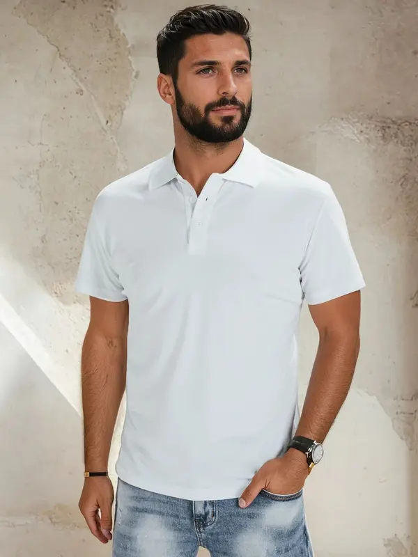 DStreet Koszulka polo męska biała Dstreet