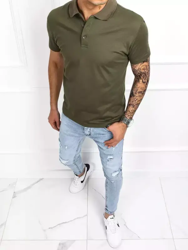 DStreet Koszulka polo męska zielona Dstreet