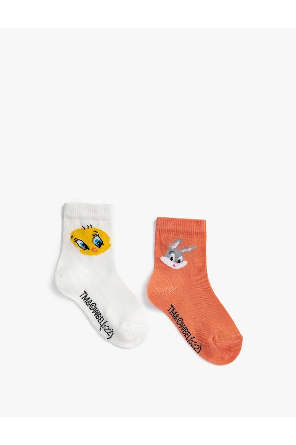 Koton Koton 2 Pack Bugs Bunny And Tweety Printed Socks Licensed