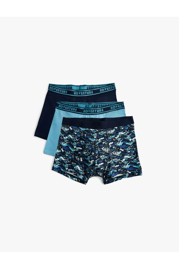 Koton Koton 3-Piece Boxer Set Abstract Printed Multicolored Cotton