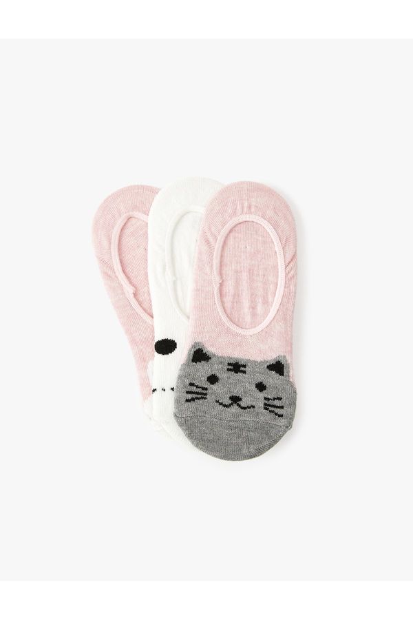 Koton Koton 3-Piece Cat Printed Ballet Socks Set