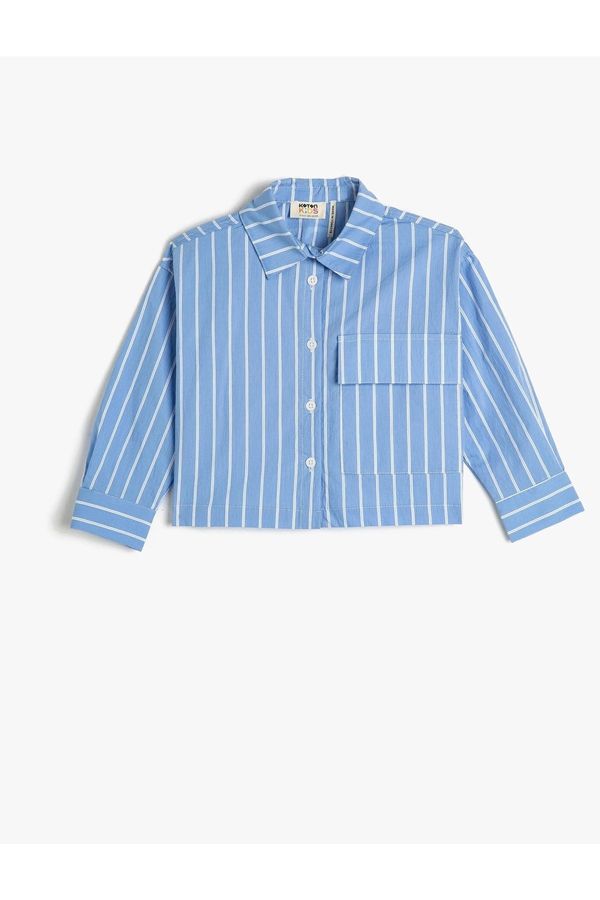 Koton Koton 3skg60098aw Girls' Shirt Blue Striped
