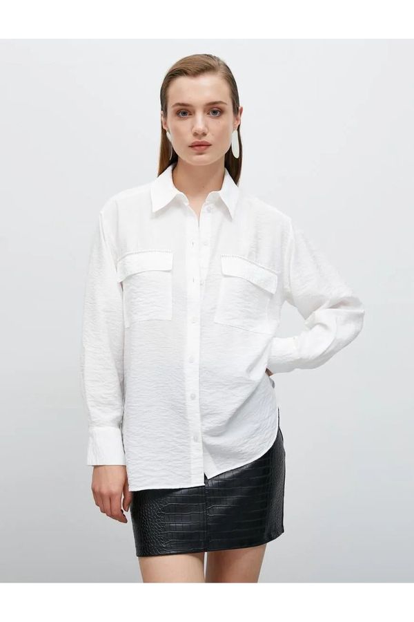 Koton Koton 4wak60003ew Women's Shirt White