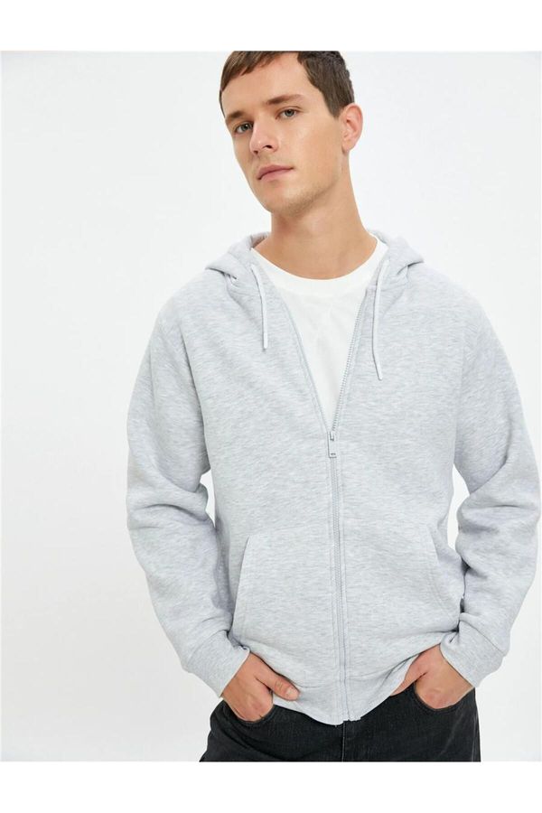 Koton Koton 4wam70029mk 031 Gray Men's Cotton Jersey Sweatshirt