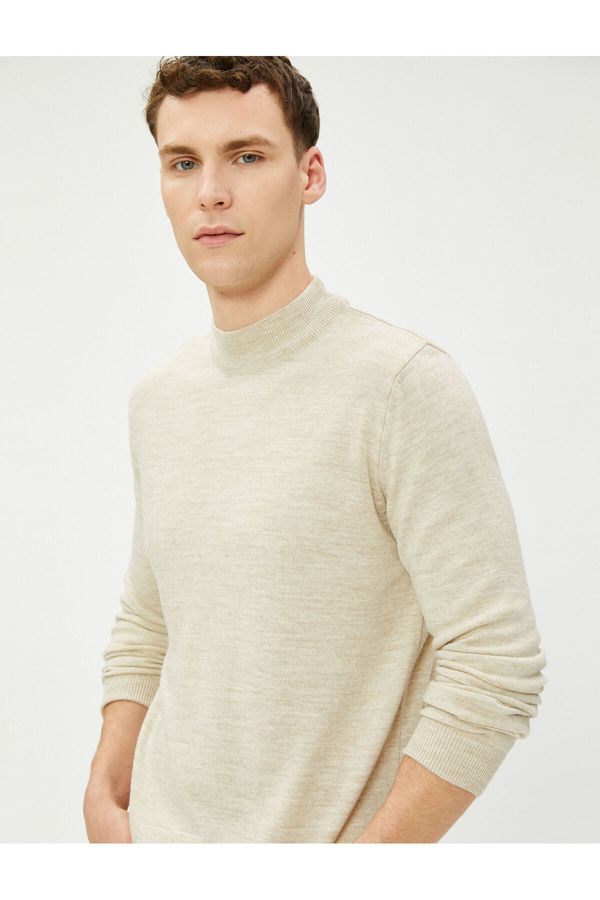 Koton Koton Acrylic Knitwear Sweater Half Turtleneck