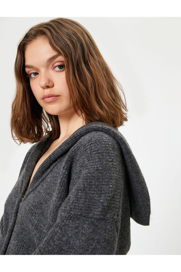 Koton Koton Anthracite Women's Cardigan