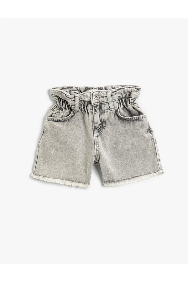 Koton Koton Basic Denim Shorts Cotton Elastic Waist