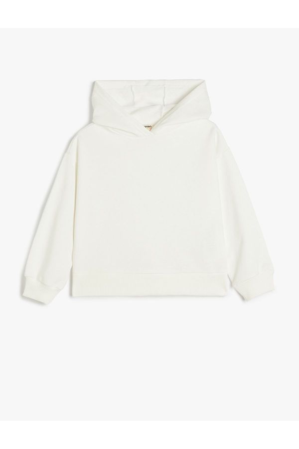 Koton Koton Basic Hooded Sweatshirt Long Sleeve Cotton