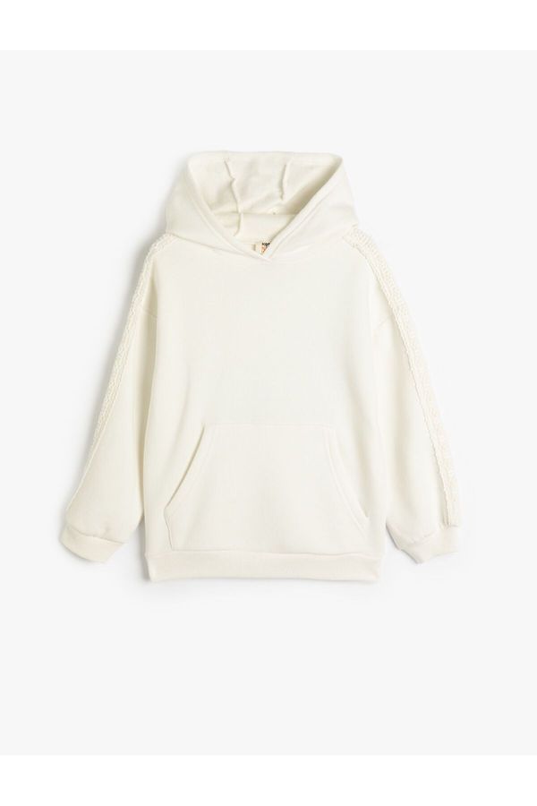 Koton Koton Basic Hooded Sweatshirt Long Sleeve Kangaroo Pocket Ribbon