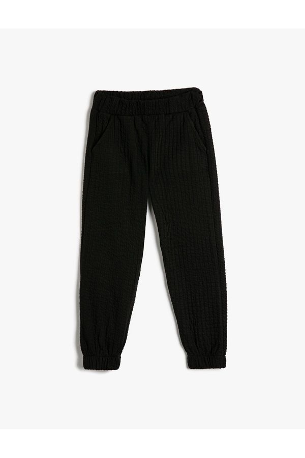 Koton Koton Basic Jogger Sweatpants Textured Elastic Waist Pocket