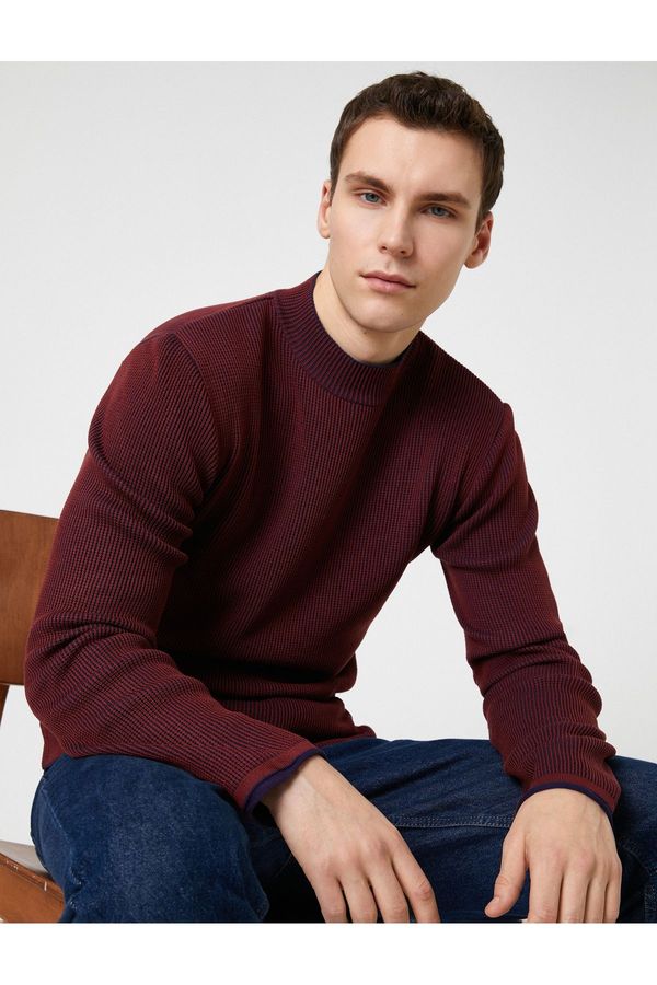 Koton Koton Basic Knitwear Sweater Half Turtleneck Slim Cut