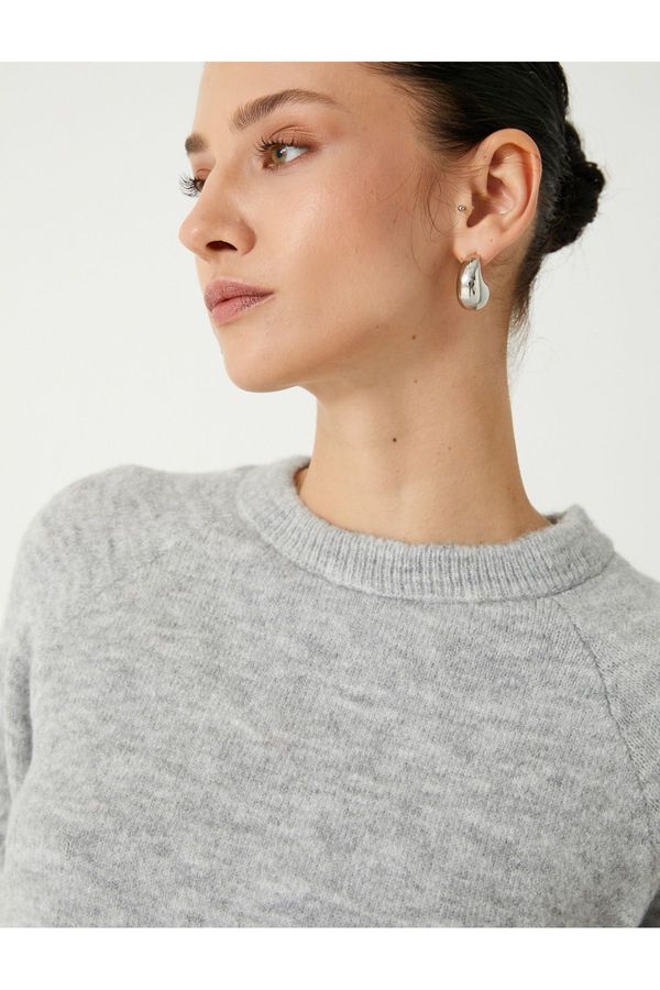 Koton Koton Basic Knitwear Sweater Long Sleeve Soft Textured