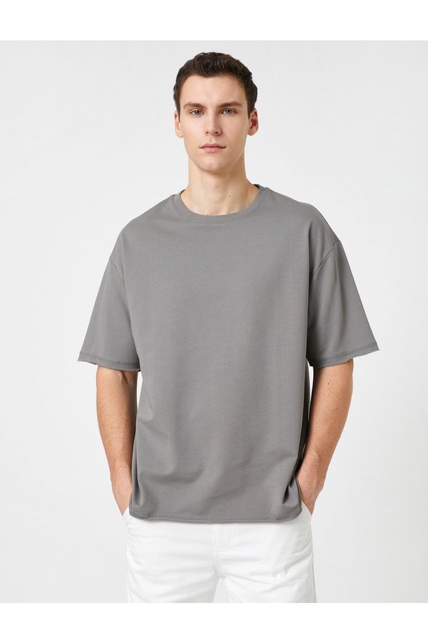 Koton Koton Basic Oversize T-Shirt Crew Neck Short Sleeve