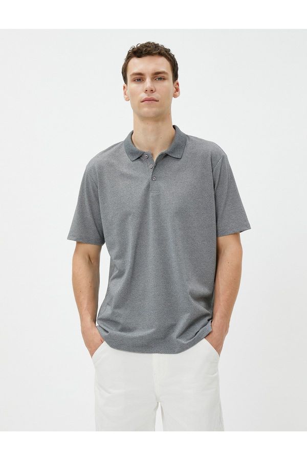 Koton Koton Basic Polo majica z gumbi, kratkimi rokavi.